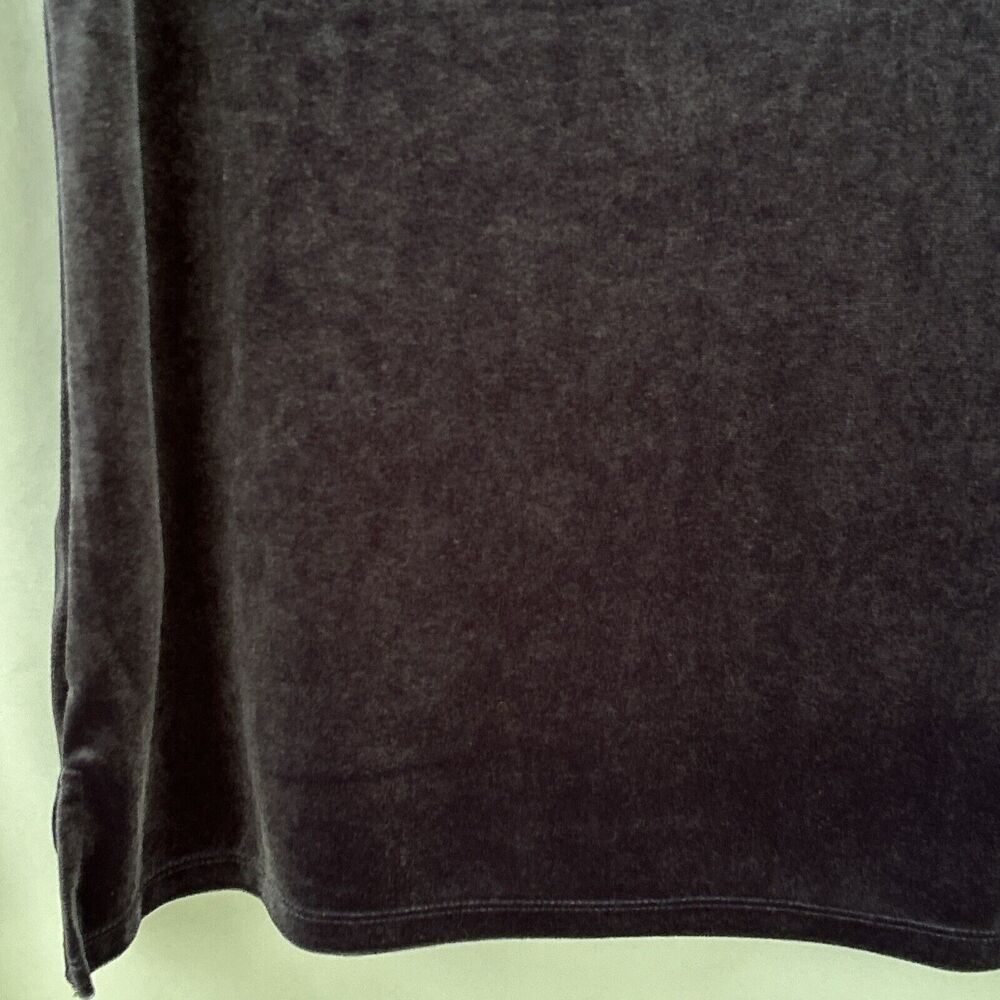 Old Navy Women’s Medium Dark Blue Velour Short Sleeve Top Shirt minimalist glam - Picture 12 of 14